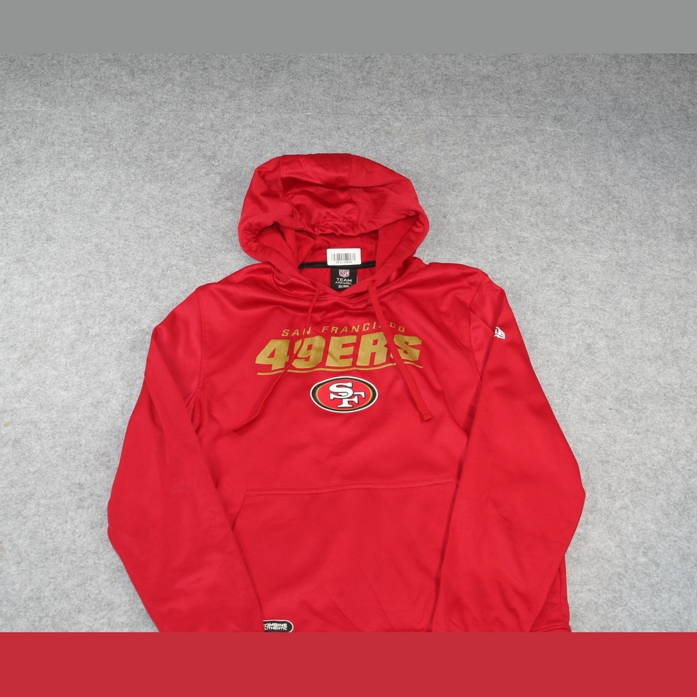 NFL Team Apparel Mens Hoodie Medium Red San Francisco 49ers Pullover Athletic